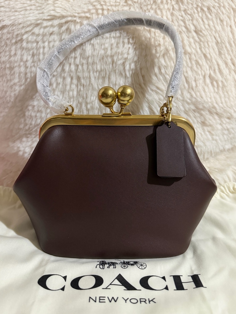 Coach Kisslock Frame Bag 16 (MAPLE)